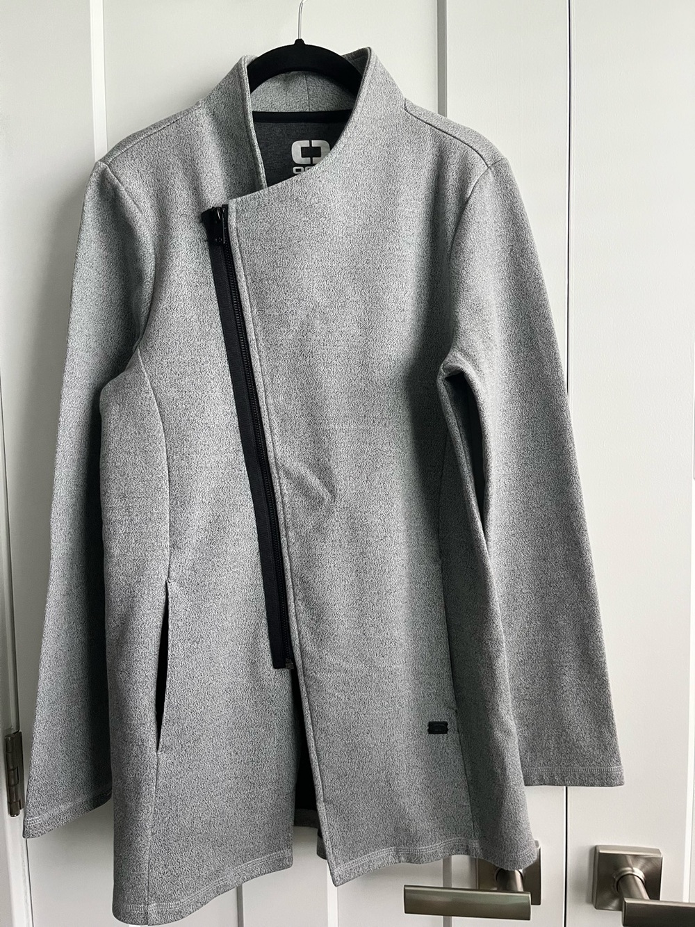 OGIO Light Gray Asymmetrical Zip Shirt Jacket Sz M